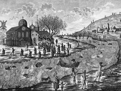 Floods in France, December 1784 by French School